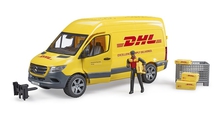 Bruder: Φορτηγάκι Mercedes Benz sprinter DHL με οδηγό και εξοπλισμό (#02671)