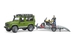 Bruder: Τζιπ Land Rover με τρέιλερ, μηχανή Ducati και αναβάτη (#02589)