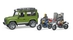 Bruder: Τζιπ Land Rover με τρέιλερ, μηχανή Ducati και αναβάτη (#02589)