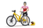 Bruder: Ποδήλατο mountain bike με γυναίκα ποδηλάτη (#63111)